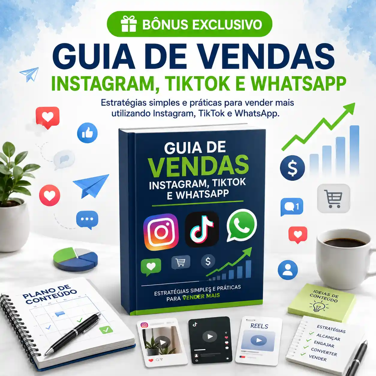 Guia de Vendas no Instagram, TikTok e WhatsApp